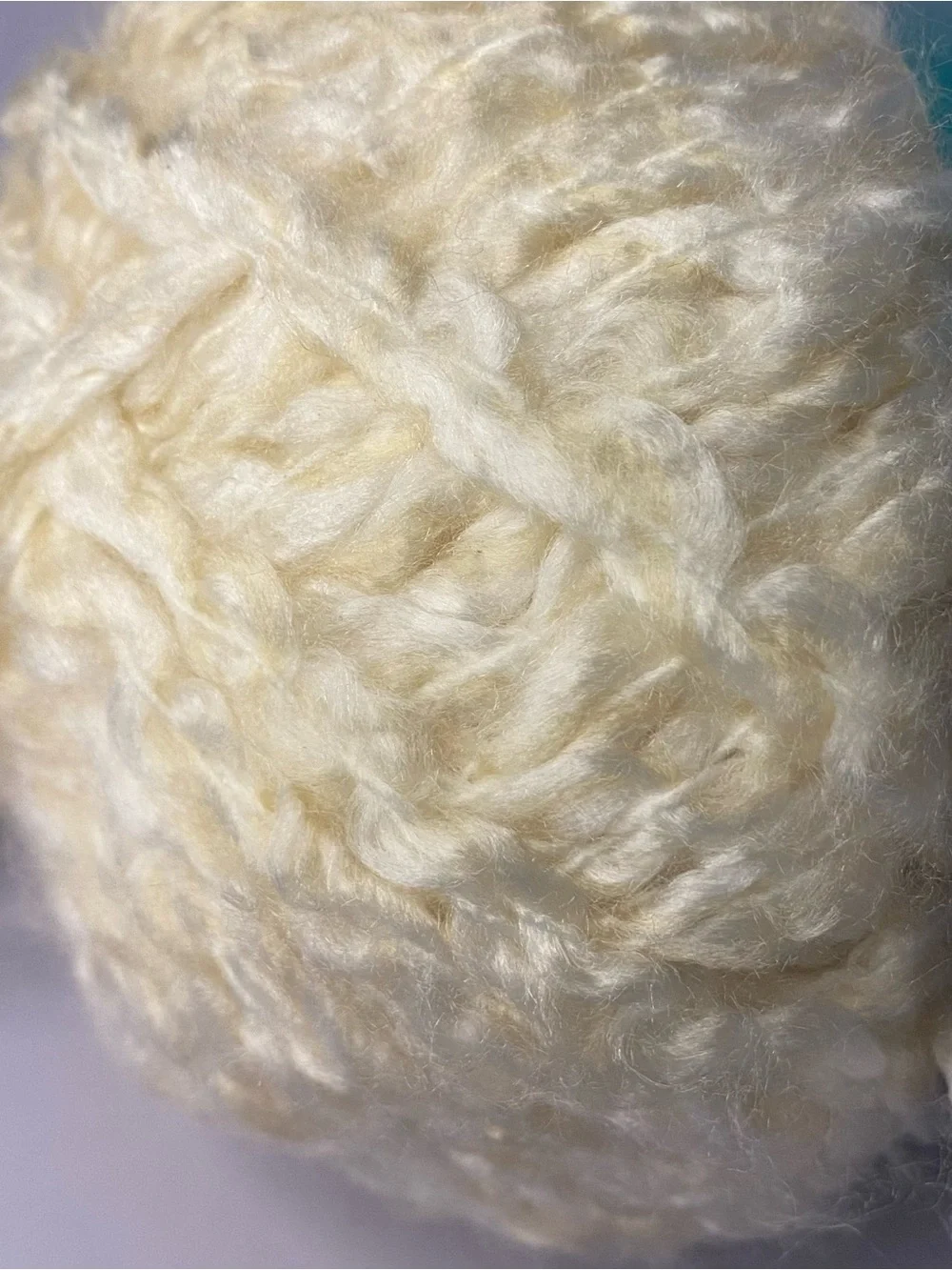 Loops & Threads Country Loom Cream Bouclé Yarn - Soft Cream